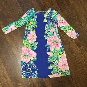 Lilly Pulitzer Blue and Pink Floral Mini Dress